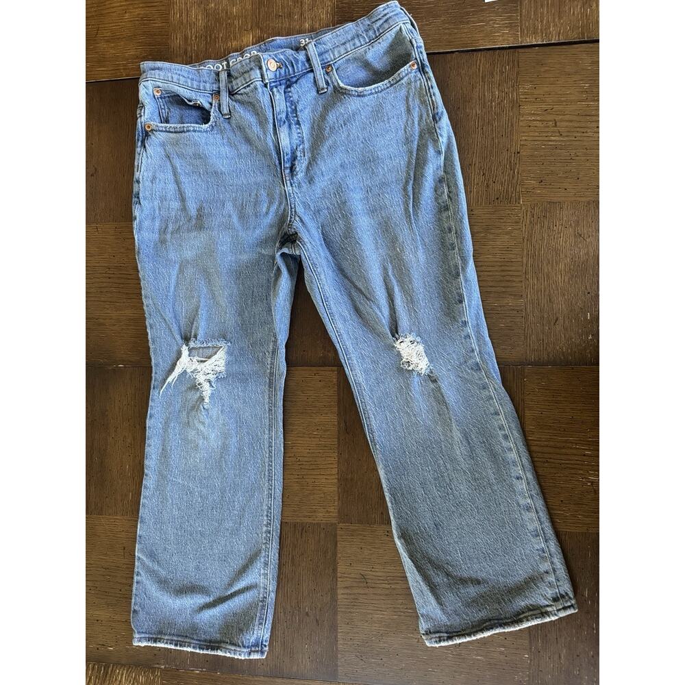 J.Crew Demi Boot Crop Jeans Women’s Size 31 Blue Stretch Denim High‎ Rise